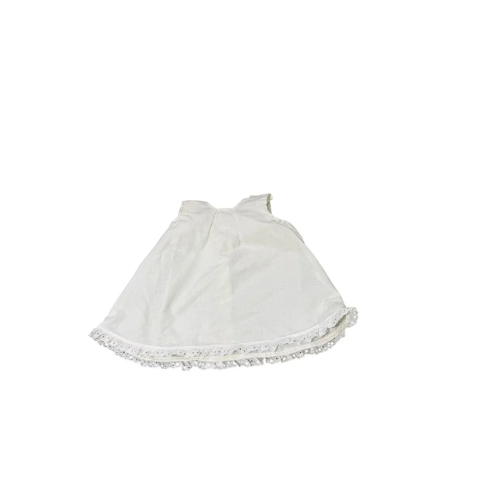 Handmade Baby Doll Outfit‎ Green Swiss Dot Floral Dress Slip Bloomers 3pc Set